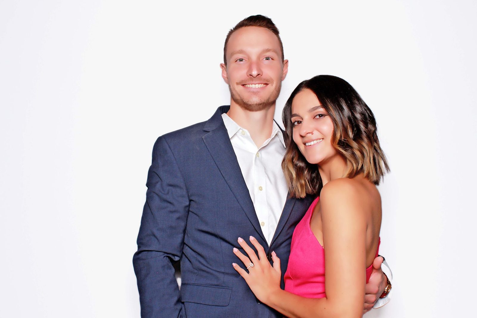 Color glam photo booth portrait