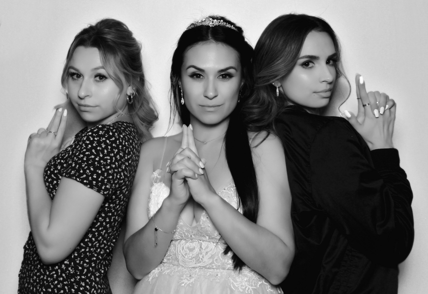 Glam photo booth portraits from a Tucson event