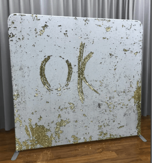Mermaid white and gold seqiuns for open booths.